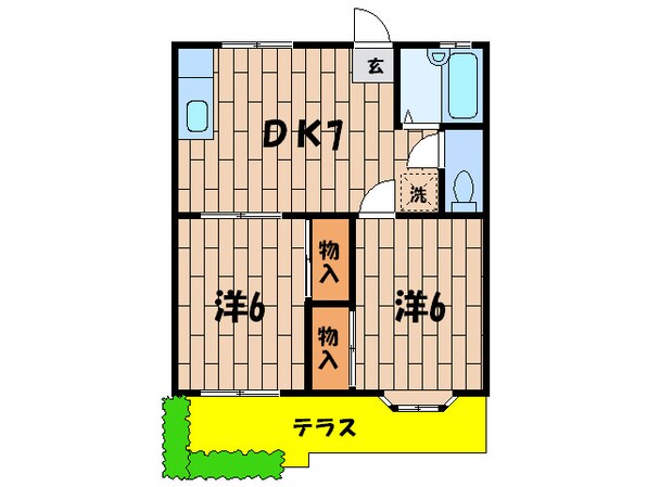 ホ－ミ－フラットの物件間取画像